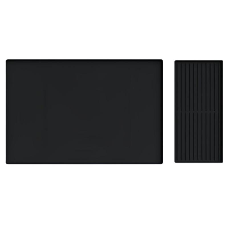 Silicone Coffee Mat Espresso Bar Mat with Detachable Spill Proof Dish Drying Mat Heat Resistant Non Slip Kitchen Pad Coffee Tool