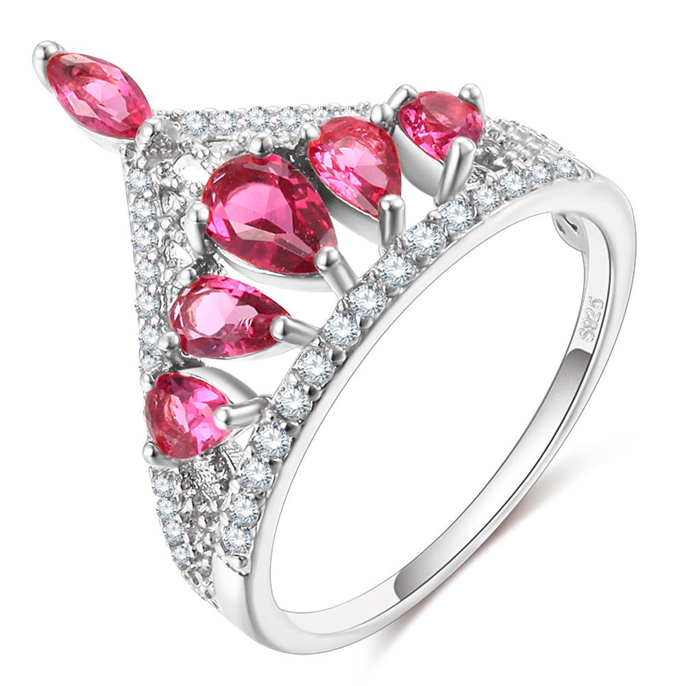 Fashion Women'S, Crown Fashion Trend Ring, Stone Ring