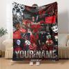 Name Custom Band Slipknot Print Flannel Blanket High Quality Warm Comfortable Cover for All Seasons Perfect for Gifts Home Decor
