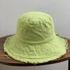 Cappello a secchiello in cotone con frange  Morbido cappello da pescatore  Forma in filo di alluminio Lavabile in acqua  Cappello a secchiello tinta unita da donna per tutte le stagioni