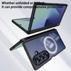 Case Galaxy Z Fold7 Wireless Charging Compatible Built-in Magnet Frosted Semi-Transparent Full Body Protection