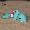 Marine Animal Toy 3D Printed Articulated Dolphin Figurine, Swim Ring Fidget Toy, Sea Keychain Pendant Flexible Joints Decor for Backpack Handbag Purse
