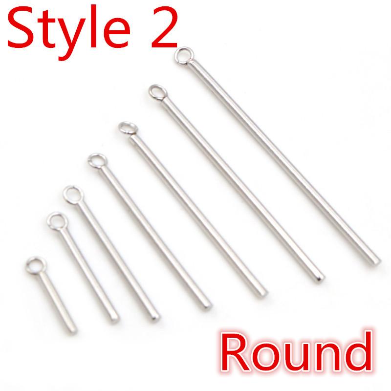 

20pcs 10 15 20 25 30 35 40 50mm Stainless Steel Rectangular Straight Tube for Earrings Findings Jewelry Necklace Pendant Charms 10mm