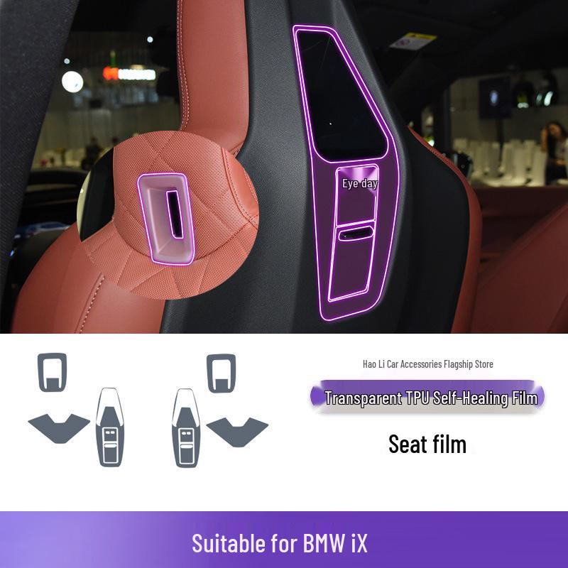 BMW iX 22-25 Interior Car Sticker TPU Protective Film for Screen, Console & Gear Shift