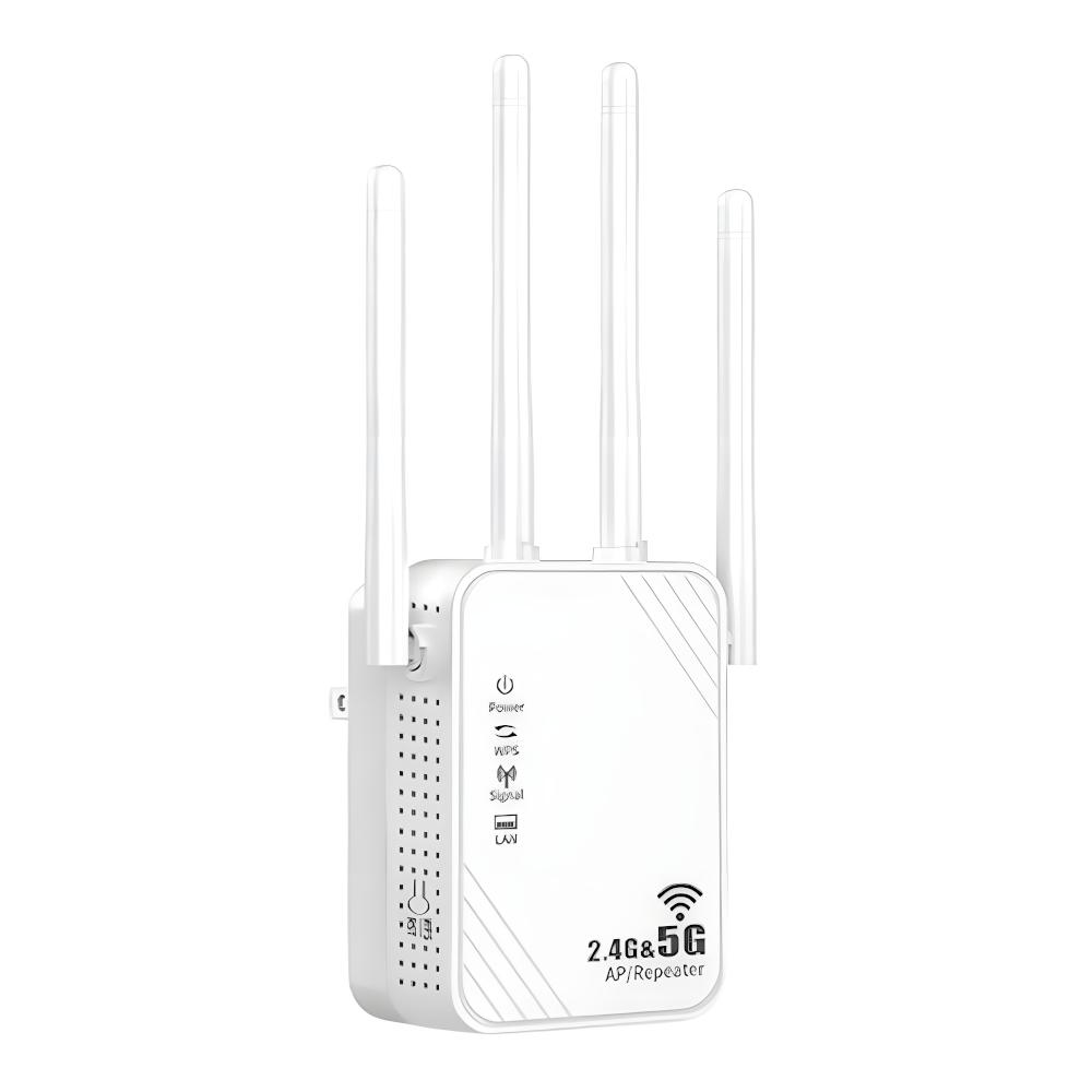 WiFi Signal Amplifier Repeater LAN RJ-45 1200Mbps Router AP 4 Antennas 5GHz