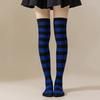 Striped Thigh High Socks Women Colorful Over-the-Knee Socks Retro Stretchy Thigh Highs for Girls Cosplay Lolita Costume