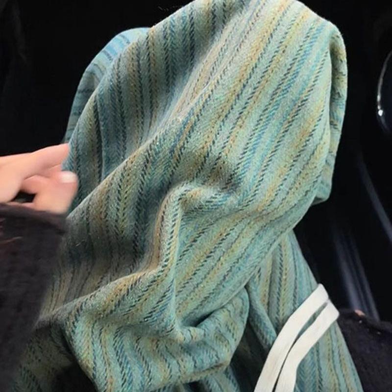 American Vintage Color-Block Wide-Leg Casual Pants for Women - High-Waisted Straight-Leg Sporty Trousers with Designer Edge (Spring/Fall)