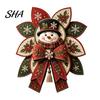 Patchwork-Projekte für Anfänger Weihnachtsquilt Schleife DIY Nähset, 3D Handgefertigtes Dekoratives Ornament, Vorgeschnittene Handgenähte Ornamente Stoff Und