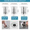 3Pcs Hole Size from 1.25" To 2.17" Shower Drain Stainless Steel Sink Strainer  Bathroom Sink