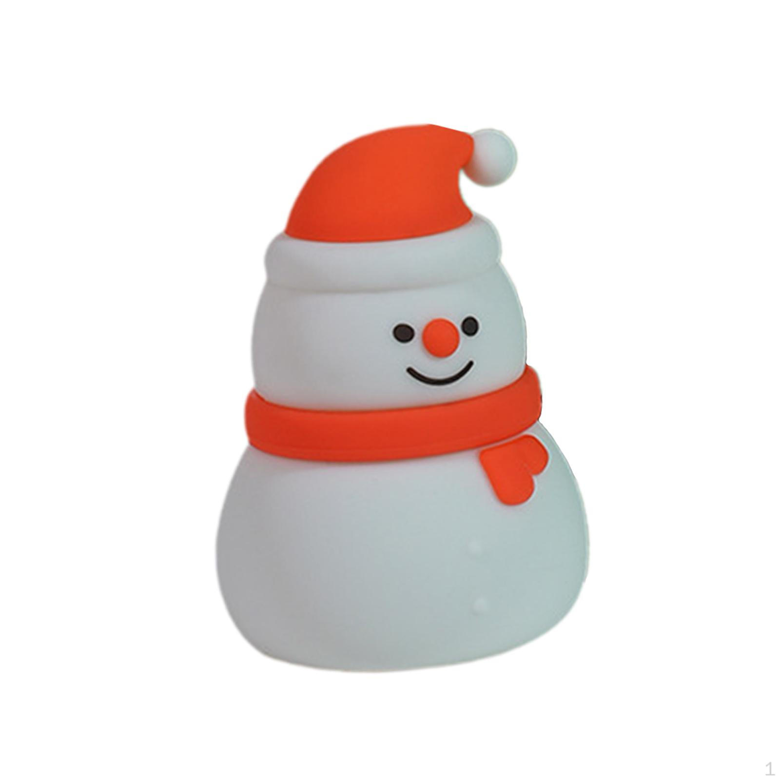 

Christmas Night Light USB Rechargeable Lamp for Party Room Decor Living Tree Style Snowman Style