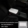 Center Console Armrest Box Protective Cover White For Tesla Model 3 Y 2017-