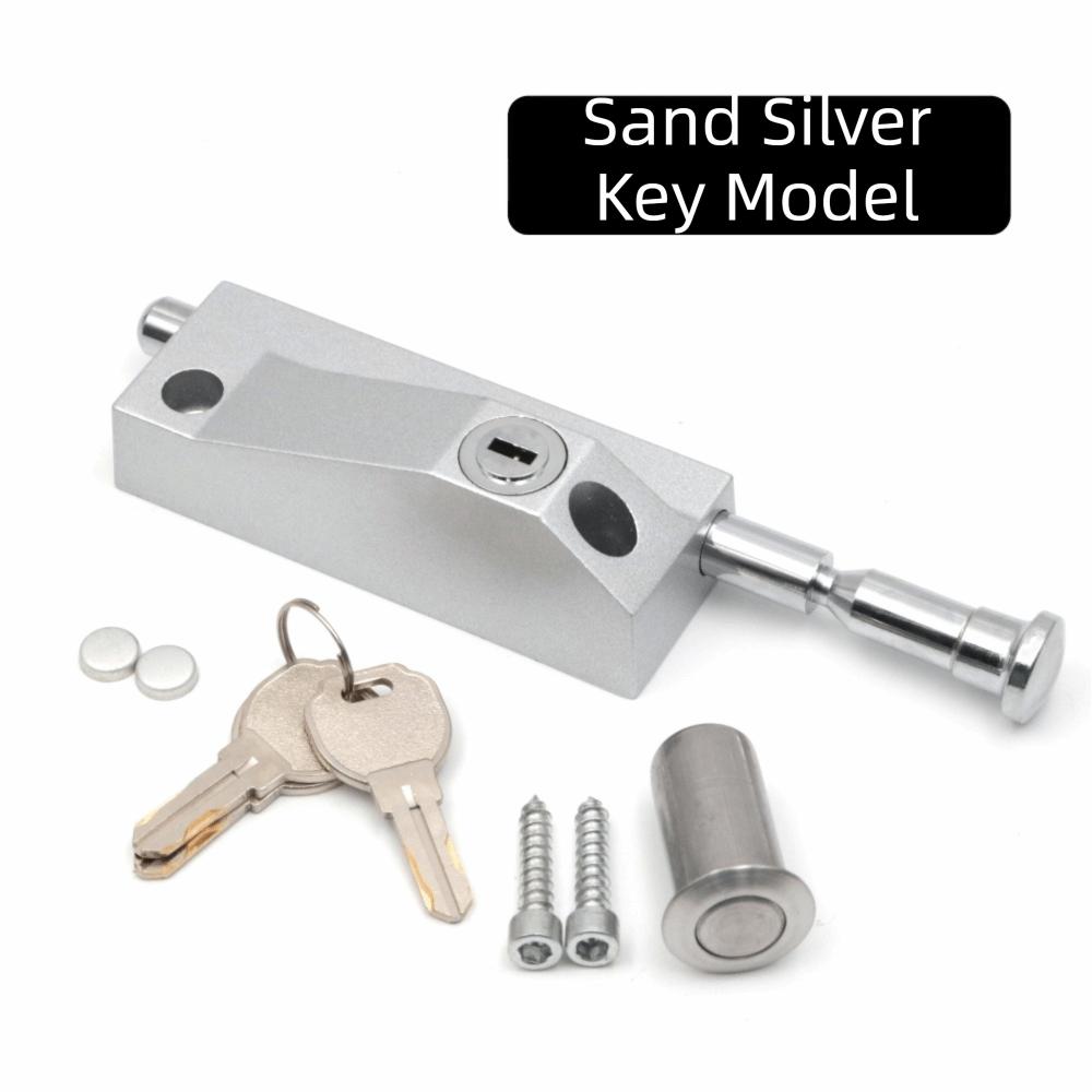 Framed Spring Automatic Revolving Doors Stainless Steel Floor Bolt  Bathroom серебряный