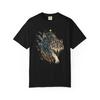 Wolf Mirror Graphic T-Shirt Black Front Print Comfort Colors 1717