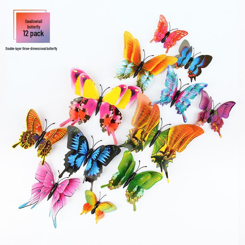 3D Butterfly Wall Stickers: Self-Adhesive Decor for Bedroom & Wedding Rooms