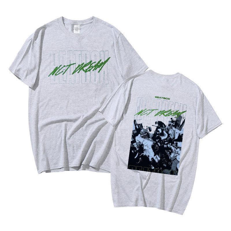 Letní tričko KPOP NCT Dream Unisex Ženy Móda Chlapci Dívky Harajuku Trička s krátkým rukávem Neformální Černá Cool trička Topy