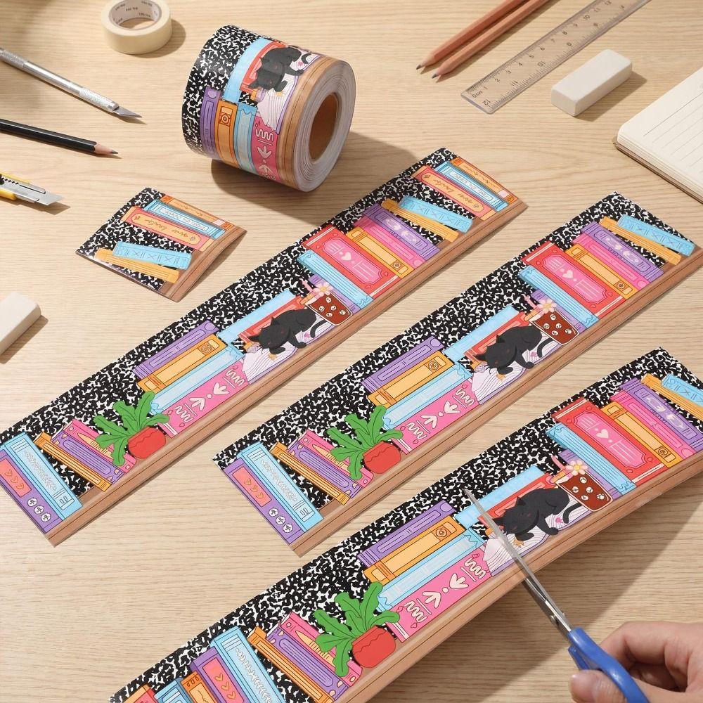 Cartoon Pattern Bulletin Board Border Sticker Learning Wall Sticker Classroom Decoration