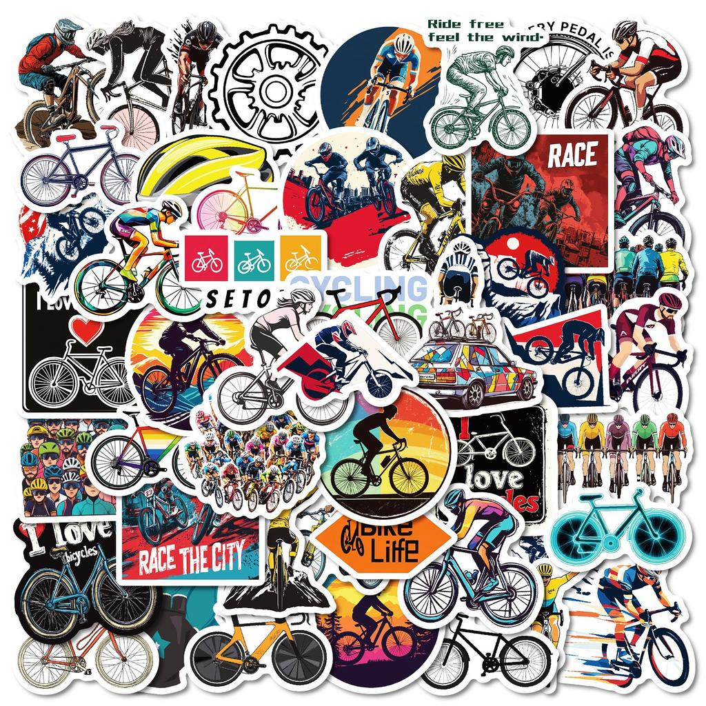 50 Creative Mountain Bike Graffiti Stickers Hot-blooded Competitive Waterproof Decorative Stickers