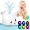 Baby Bath Toys Whale Induction Squirt Toy LED Light Up Bath Toys Bathtub Shower Toys for Baby Toddlers Pool Fountain Toy Sprinkler Bath Toy