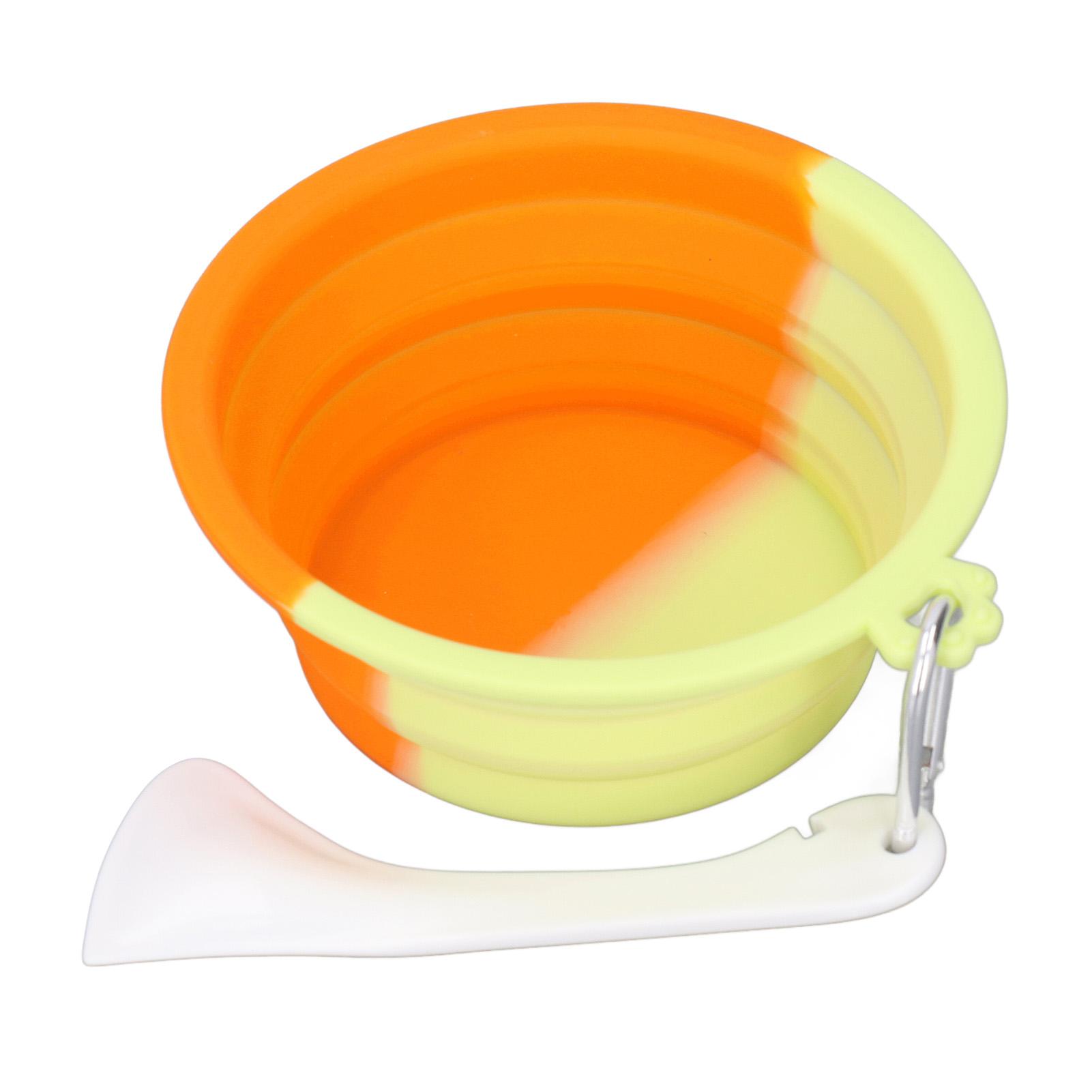 

Складная миска для питомцев, портативная, пригодная для мытья в посудомоечной машине, силиконовая дорожная миска для кормления питомцев с крючком для собак и кошек