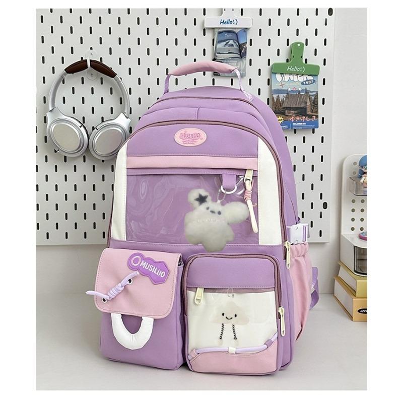 New high-value college style fresh and sweet backpack junior high school students lightweight large-capacity backpack