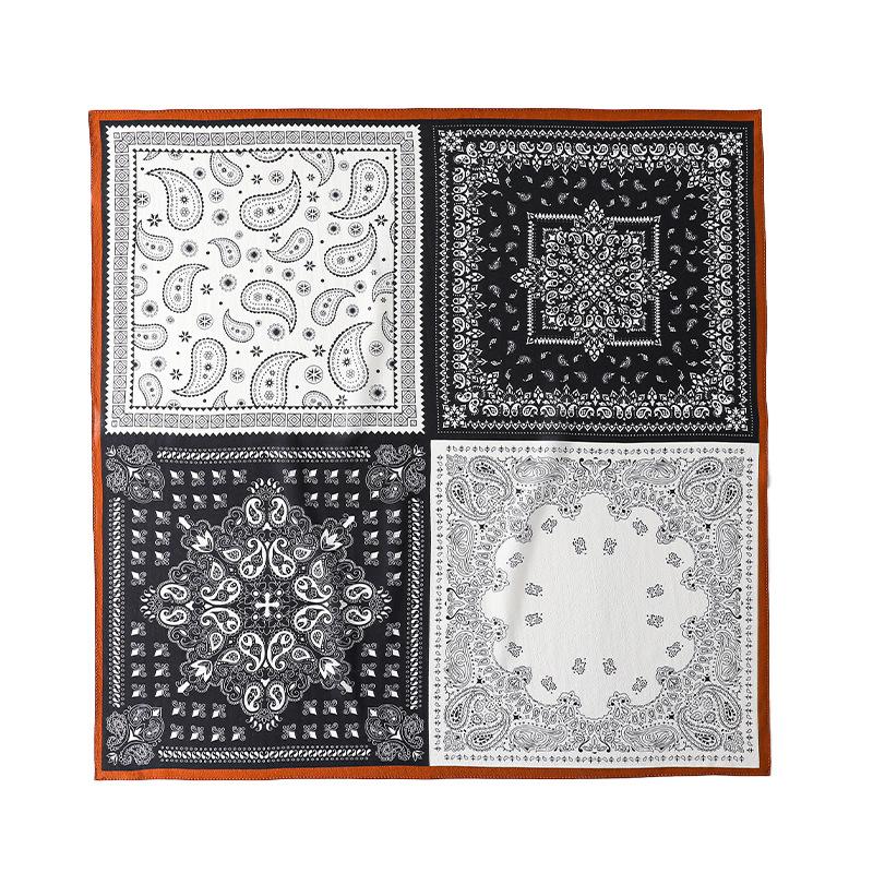 Hangzhou silk old money wind cashew flower 100% mulberry silk scarf square scarf spring and autumn versatile silk double crepe silk scarf