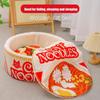 Ramen Noodle Cat Bed Noodle Bowl Soft Pet House All-Season Pet Kennel With Removable Cushion For Small Medium Large Dogs