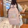 Star Print School Backpack with Front Mesh Pocket Top Handle Adjustable Straps Casual Daypack for Teen Girls