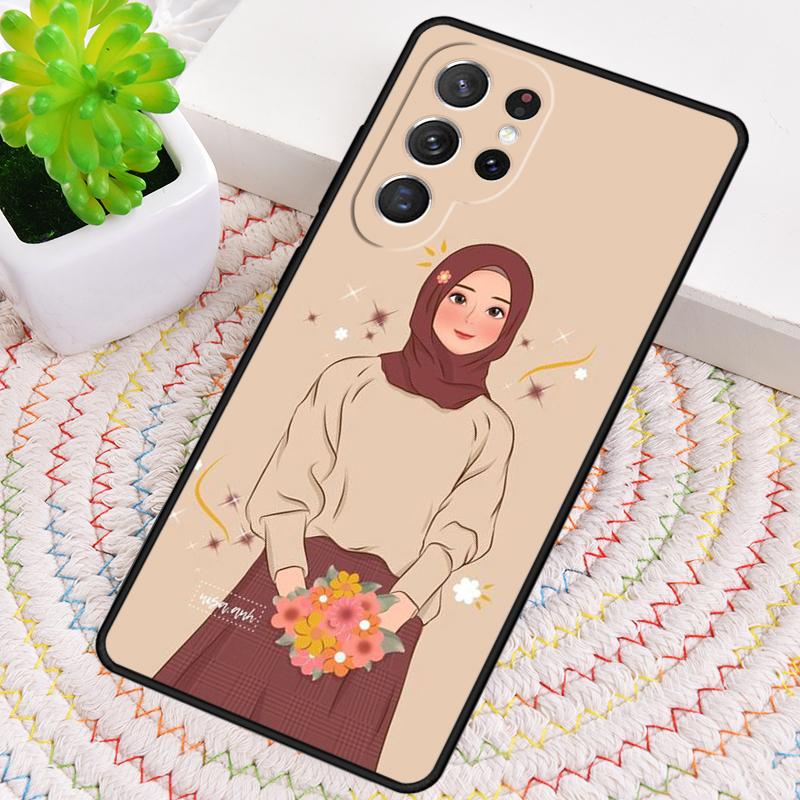Islamic Muslim Hijabi Girls soft Silicone Phone Case For Samsung Galaxy note 10 pro S26 S25 S24 S23 S22 S21 Plus Ultra Cover