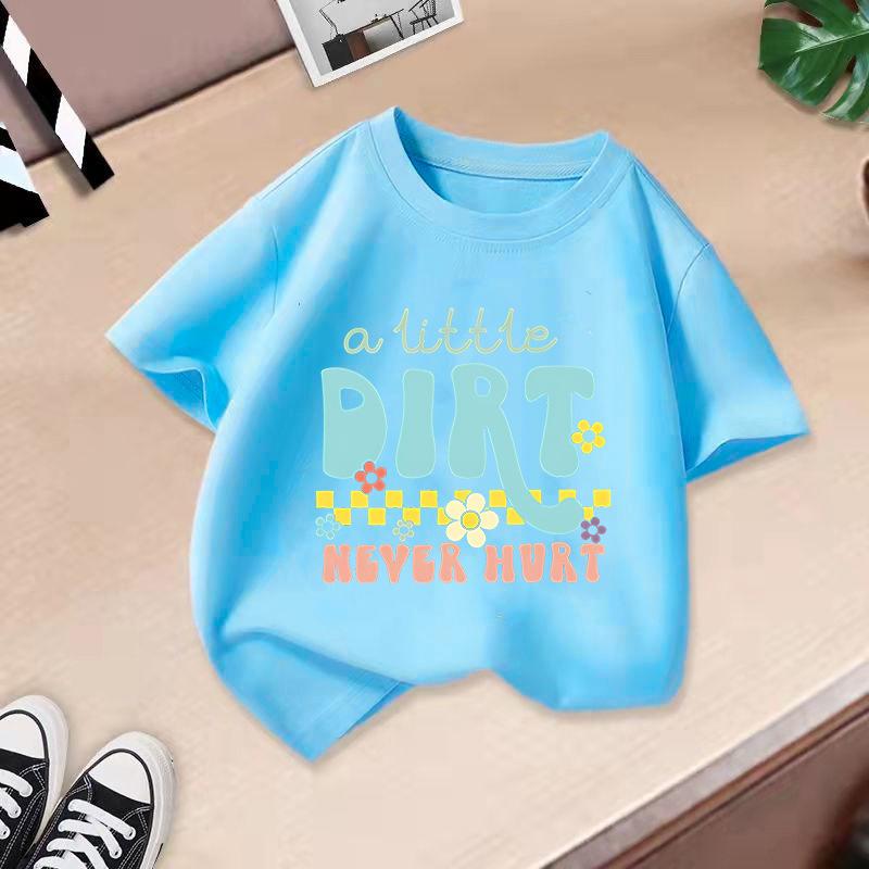 Children T-shirt Cute Animals Printed Kids 100% Cotton Tops 2-13Y O-Neck Short-sleeve T-shirt