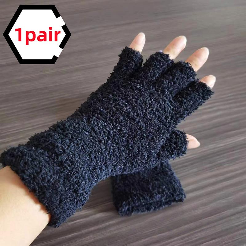

1 пара Зимние Минималистичные Милые Перчатки для Письма с Сенсорным Экраном Модные Перчатки Студенческие Теплые Перчатки Подарок Коралловый Флис