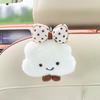 2pcs Cute Cloud Car Seat Back Hook Storage Headrest Organizer Food Bag Handbag Decoration Clothes Hanger