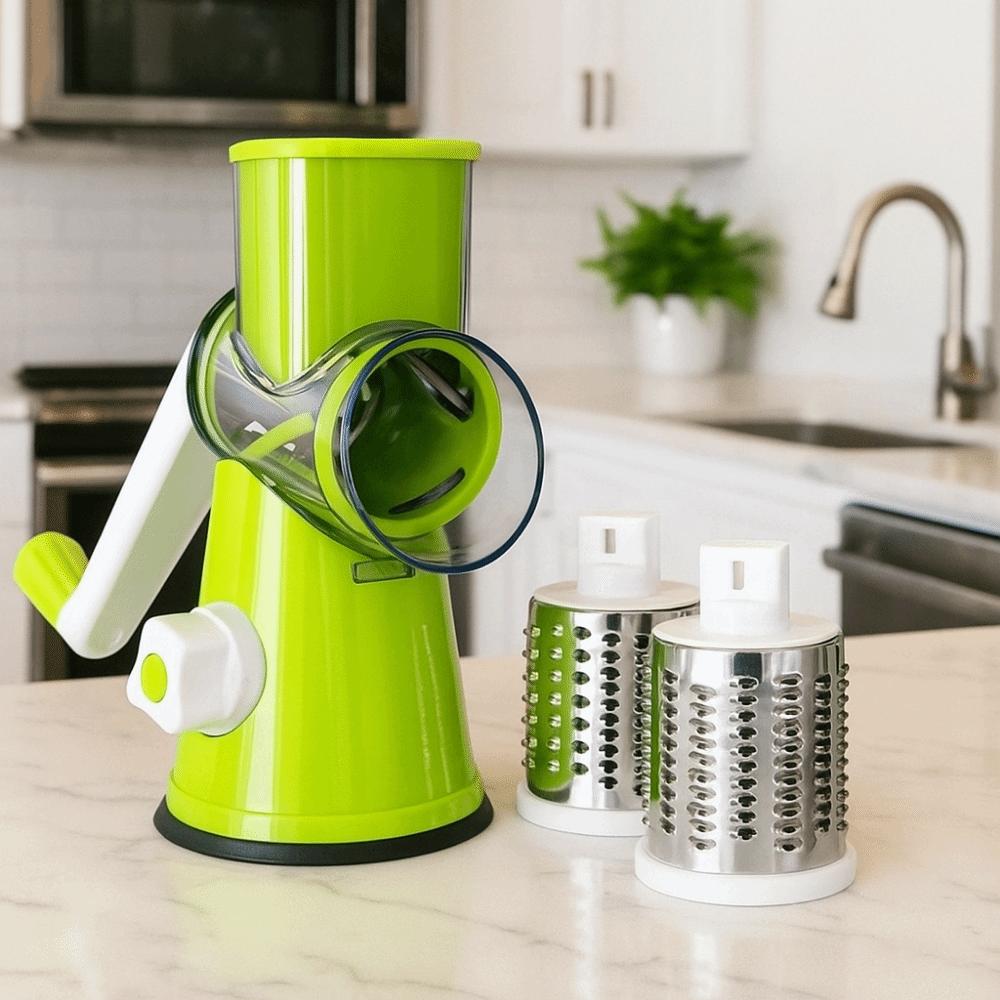 Stainless Steel Vegetable Cutter 3 Sharp Drums Kitchen Chopper  Vegetable Processing