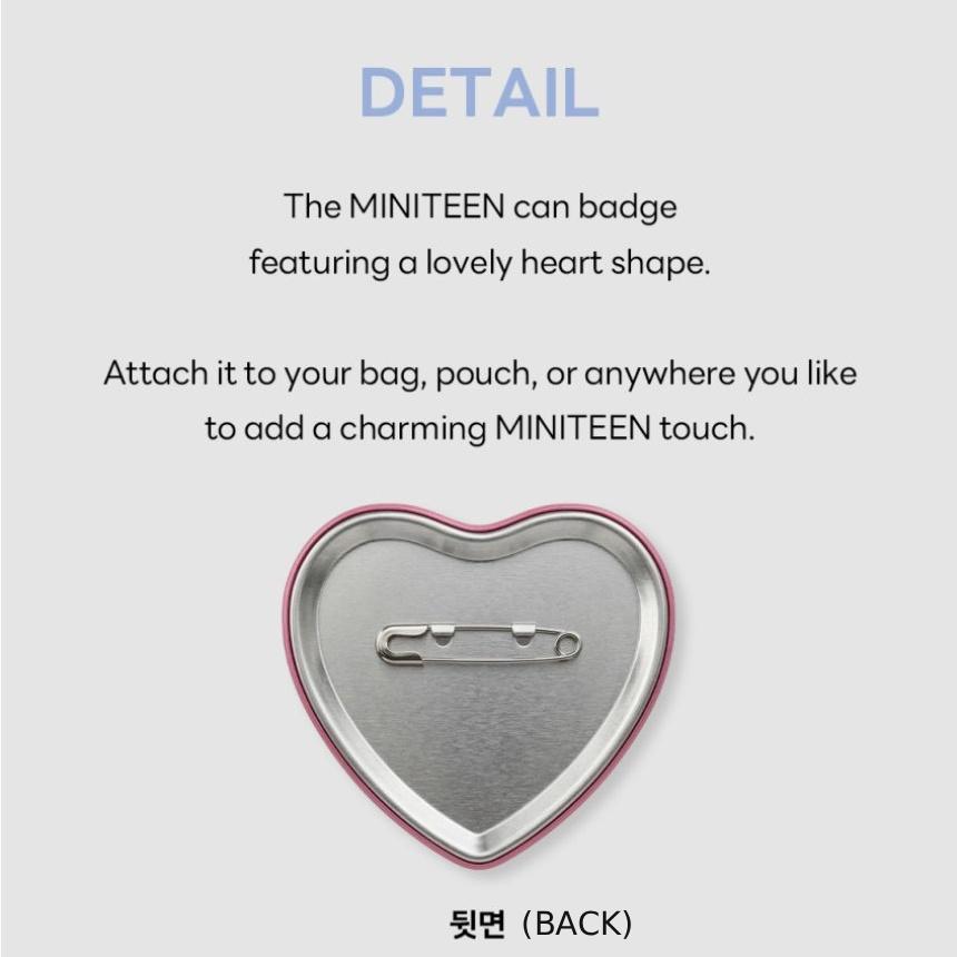 MINITEEN CANBADGE (HEART), SEVENTEEN GOODS , Official, Original, Authentic, KPOP