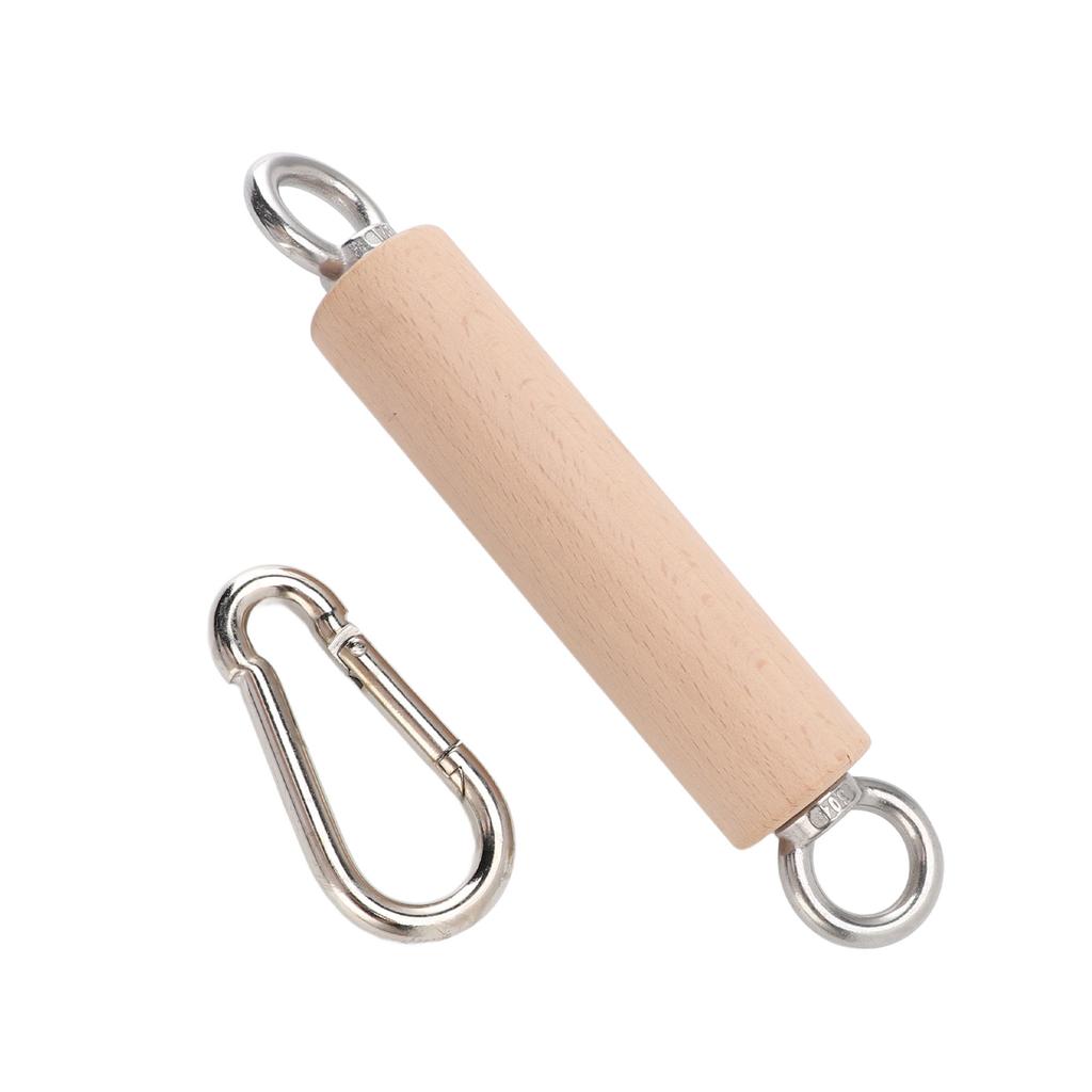 Tricep Rope Handle Wooden Double Ring Lat Pull Down Machine Handle Attachments for Workouts Home