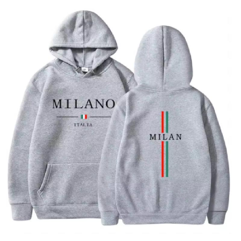 Mens Womens Hoodies Sweatshirt Milan Printing Pullover Casual Jogging High Quality Mens Clothing Daily Tracksuit Y2k Tops 2025