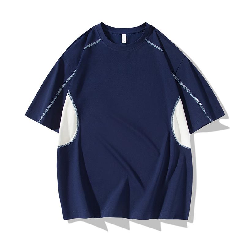 Sommer Minimalistischer Paar-Stil Kurzarm-T-Shirt Einfarbig Vielseitiges Sport-T-Shirt