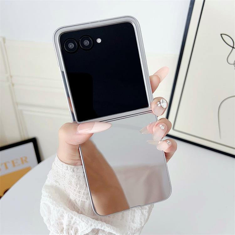 Anwendbar MOTORazr50ultra Spiegel Handyhülle Razr60ultra Klapp-Kosmetikspiegel Schutzhülle Damen