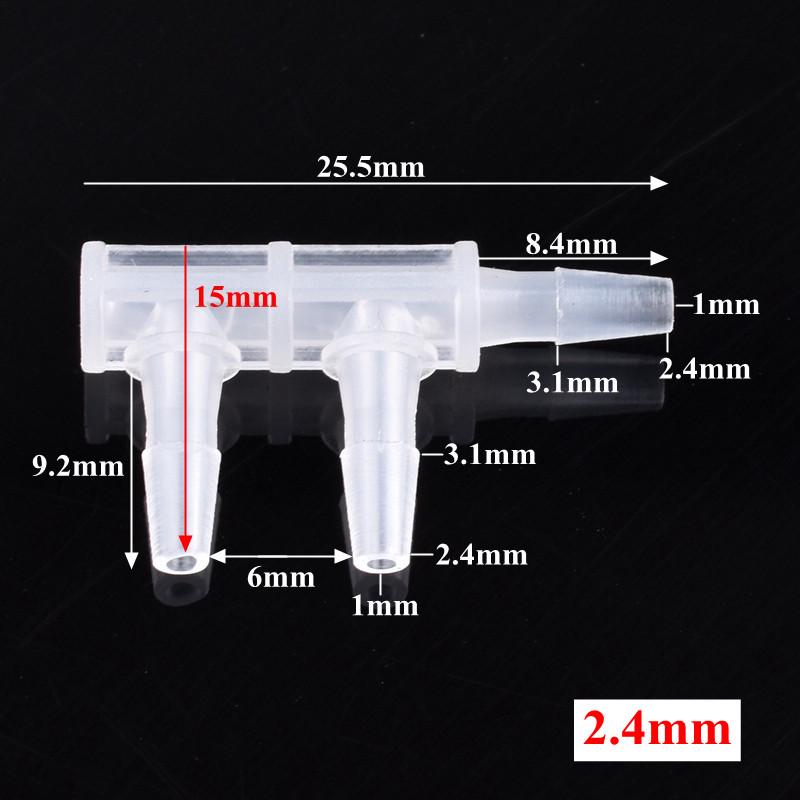 

F-Type Three-Way Side Tee Hose Barb Splitter, 2.4mm-9.5mm, PP Plastic Connector