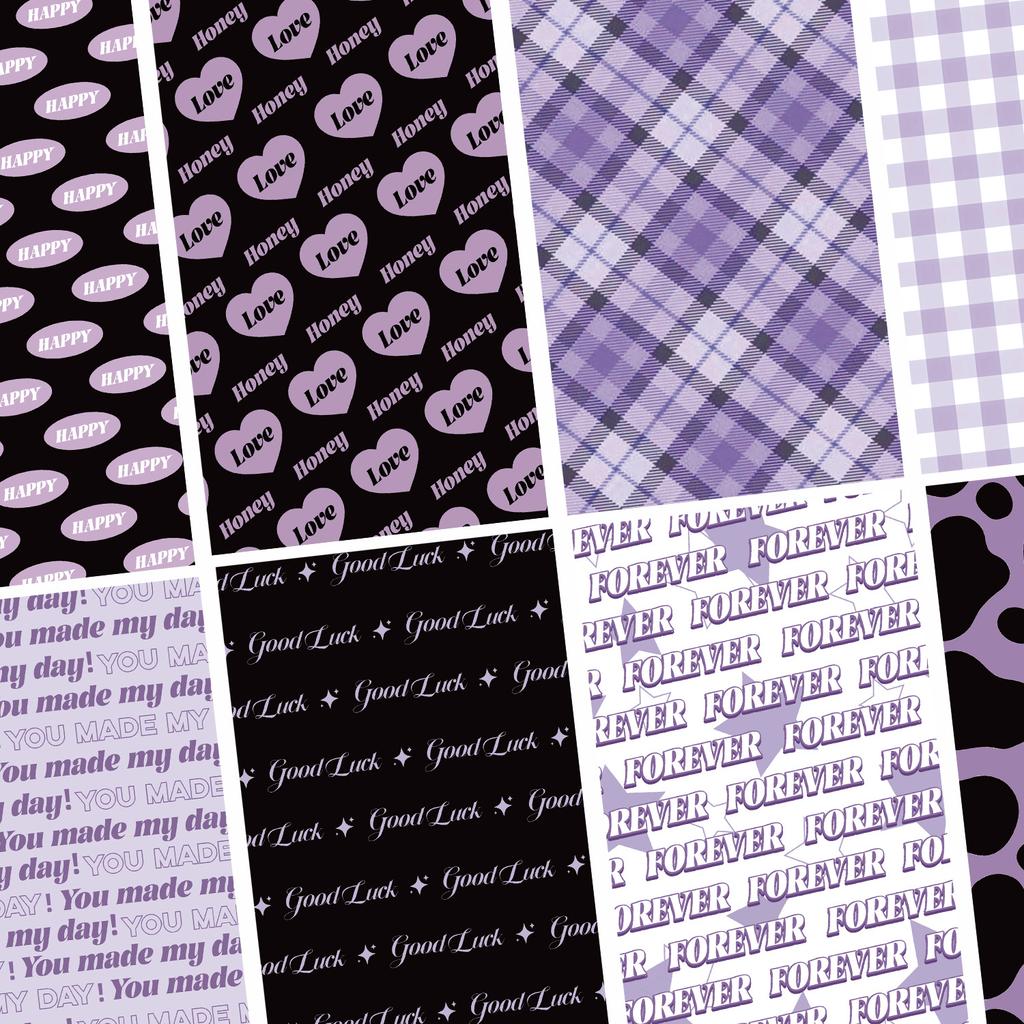 Mehrfach 8-teilige Girl Series Guka Handy Rückkarten DIY Dekoratives Basismaterial Aufkleber Klebeband Rückseitige Klebekraft