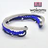 Wakami Bead Set Bangle Bracelet Blue &