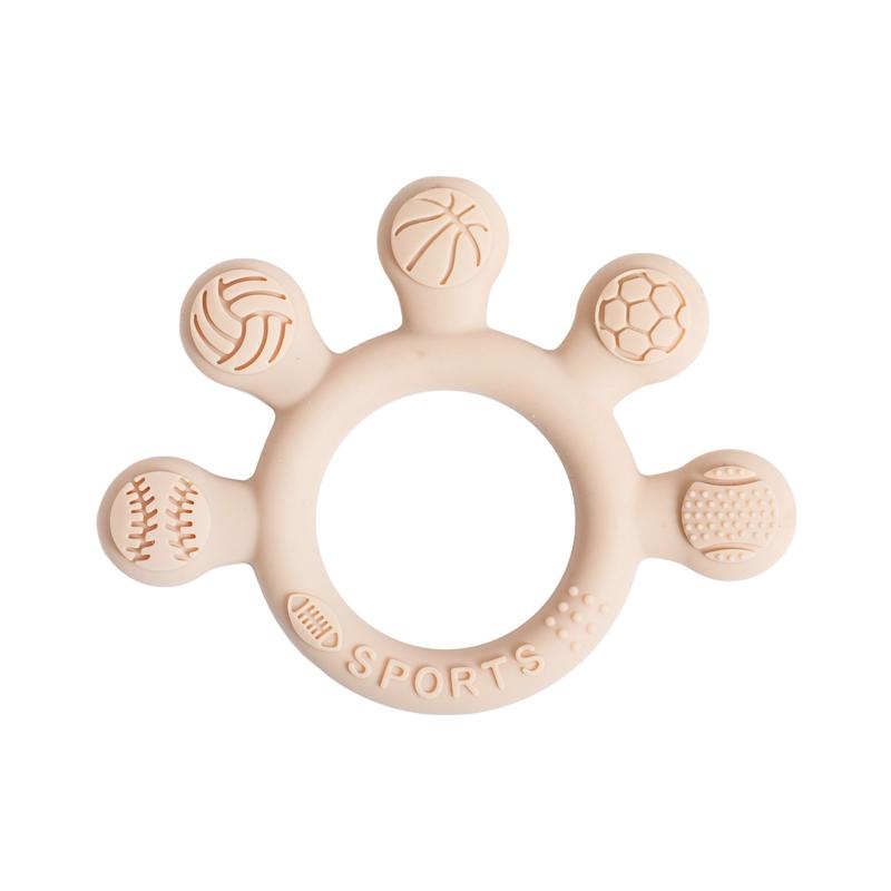 1 pezzo Mordicchiatore in Silicone per Bambini 0-12 Mesi Giocattoli per la Dentizione Anello Mordicchiatore Giocattoli Mordicchiatori in Silicone per Bambini Piccoli Senza BPA Giocattoli per Bambini Regali