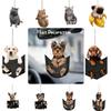 Adorable Cat And Dog Shaped Hanging Backpack Ornament For Car Decoration