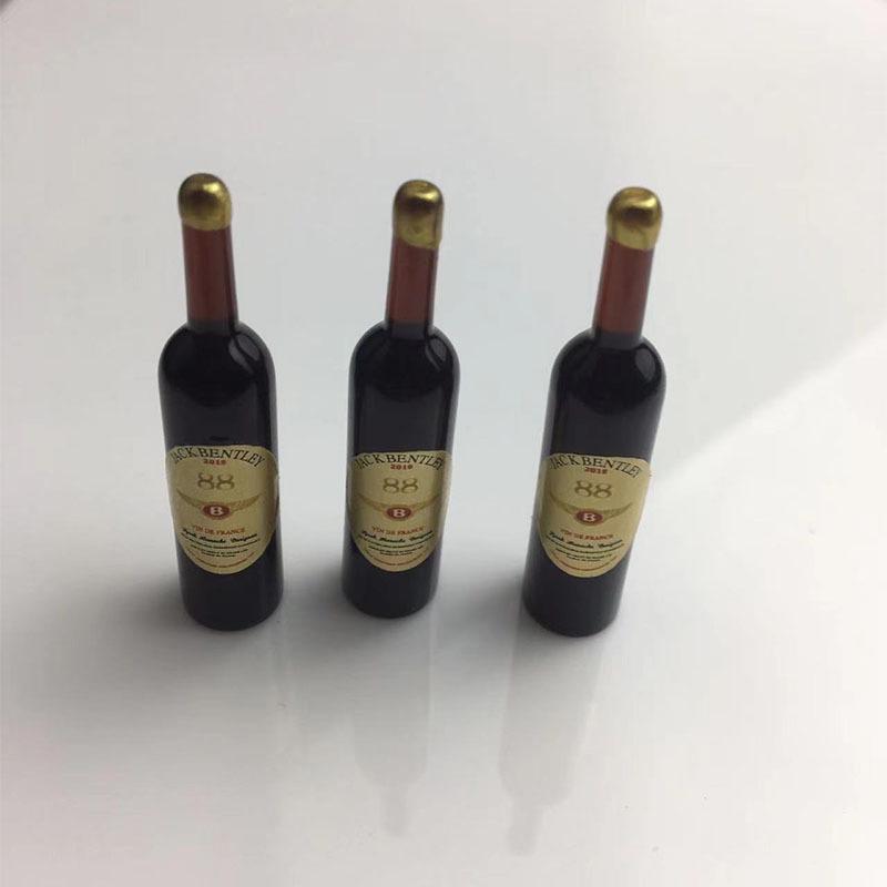 Μινιατούρες Ρητίνης Μοντέλα Μπουκαλιών Κόκκινου Κρασιού για Κοσμήματα και Μικροτοπία