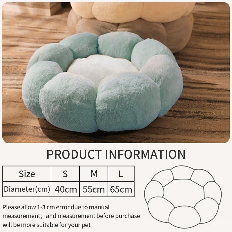 Blumenform Hundenest Klein Mittel Hundenest Kissen Welpe Katze Matte Weich Warm Haustier Hunde Katzen Schlafnest Kissen Universelle Haustierbedarf