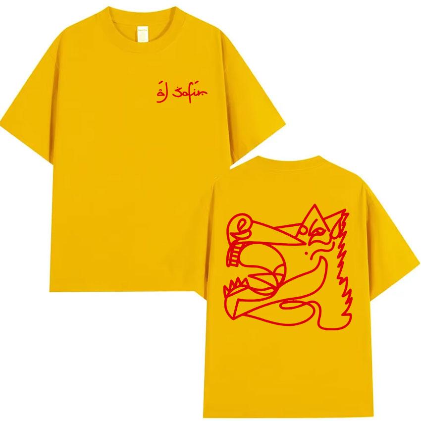 Rapper Al Safir Tour Graphics Short Sleeve Tshrit Mens Harajuku Oversized Tide Tshirts Casual Style Y2K T Shirt Unisex Teenagers