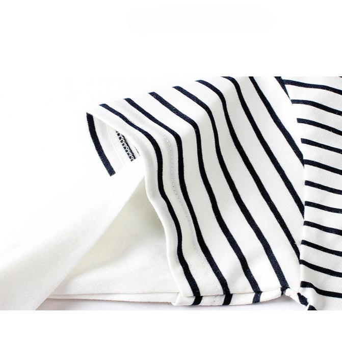 Randig T-shirt för barn Långärmad Toppar för pojkar och flickor Underställ Vår och Höst