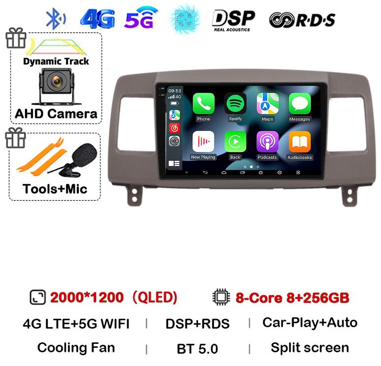 Android 14 Carplay Auto Car Radio For Toyota Mark II 9 X110 2000-2007 Multimedia GPS Navigation Video Player Stereo 2din 2 DIN