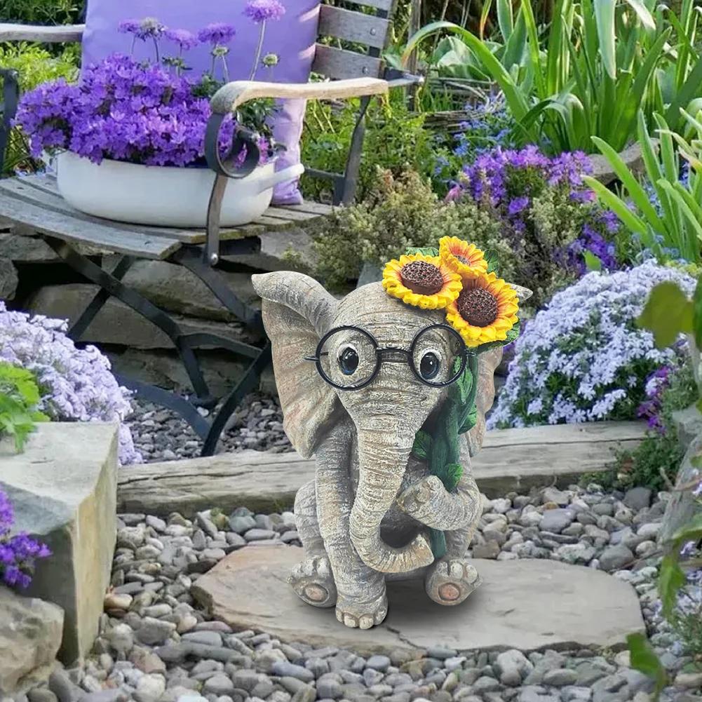 Solar Powered Patio Lamp With Elephant Garden Light Retro Garden Lights For Outdoor Table Patio Lawn Yard Parks Decoration