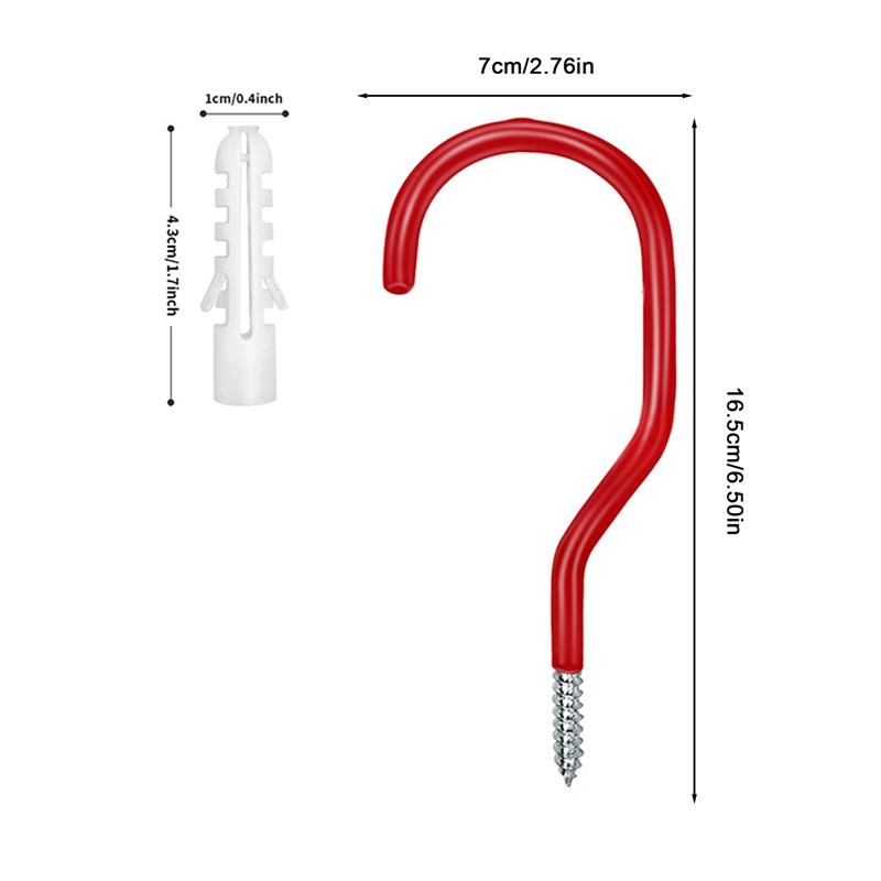 6Pcs/Set Metal Wall Bike Hooks Storage Ceiling Hanger Garden Garage Shovel Spade Broom Mop Organizer Rack Holder Hanging