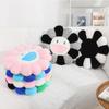 Aesthetic Sunflower Plush Cushion Rainbow Floral Decorative Pillow Cute Flower Stuffed Pillow Office Chair Back Cushion Decor